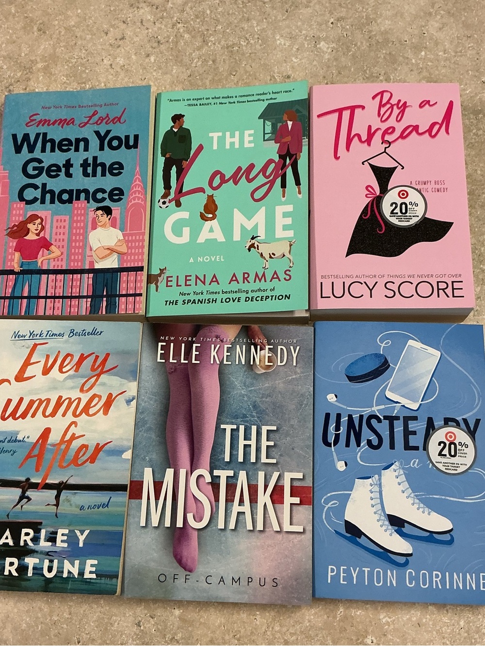 Romance Book lot (6 paperbacks) Lucy Score, Carley Fortune, Elle Kennedy & more